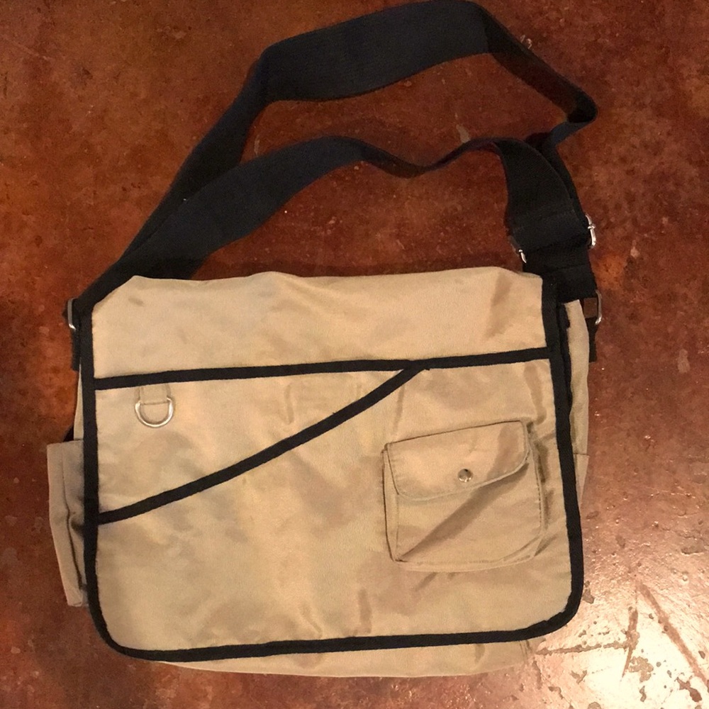 Old Navy laptop bag. Used once. Spilled coffee on the back.